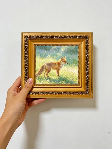 Wild red fox - wild, sunlit