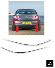 FOR VW PASSAT B6 2006 - 2010 REAR BUMPER CHROME MOLDING STRIP TRIM PAIR SET