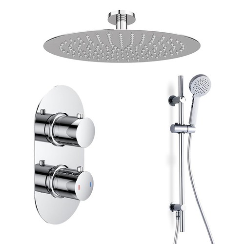 Chrome round dual - chrome, concealed