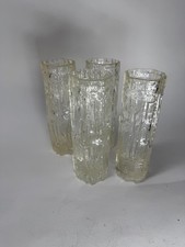 Set of 4 vintage Ravenhead Ravenglass bark textured straight tumbler glasses