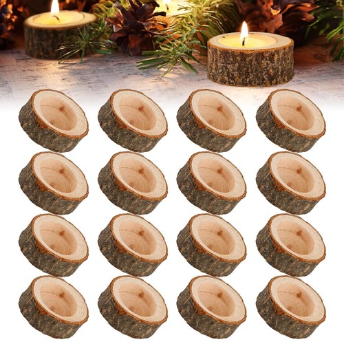 Wooden tealight candle holder - wooden,