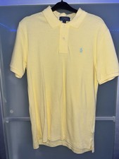 Ralph Lauren Men's Polo T-Shirt Size L Yellow Short Sleeve