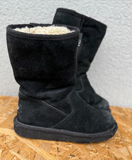 Black Suede UGG Boots Size UK 13 | EU 31 | US 1 Kids Boys Girls Winter with Zip