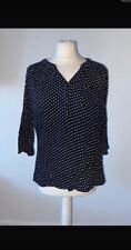 BHS Black spotted blouse top size 14