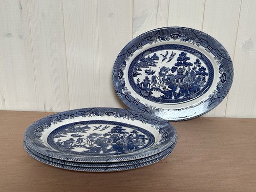 Churchill blue willow oval - x,