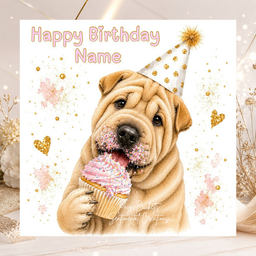 Personalised shar pei dog - personalised,