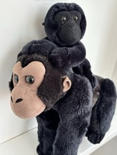 Large Plush Silverback Gorilla / Monkey & Baby Plush Soft Cuddly Toy