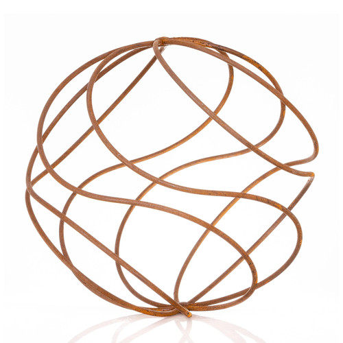 Small metal rustic sphere - small,