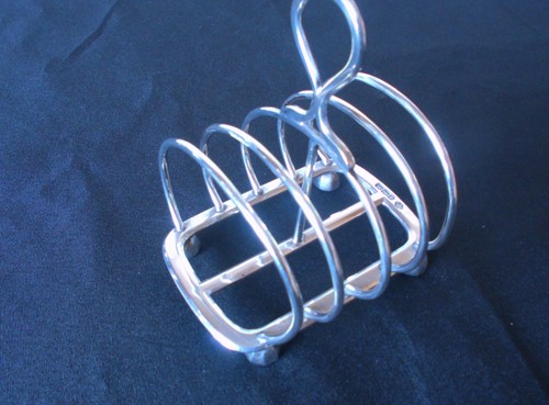 Solid silver heavy toast rack - toast,