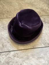 Whiteley  Ladies Med Purple Velvet Vintage Hat