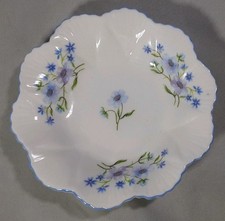 VTG Shelley Blue Rock Bone China England Trinket Dish Dainty Shape Dish