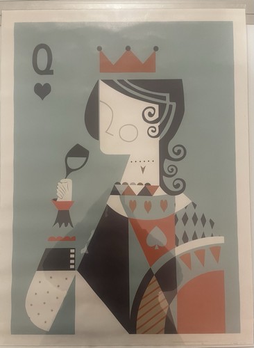 Poker art king queen - king,