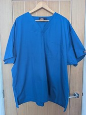 Dickies Scrubs Top V-Neck Size XXXL 3XL Royal