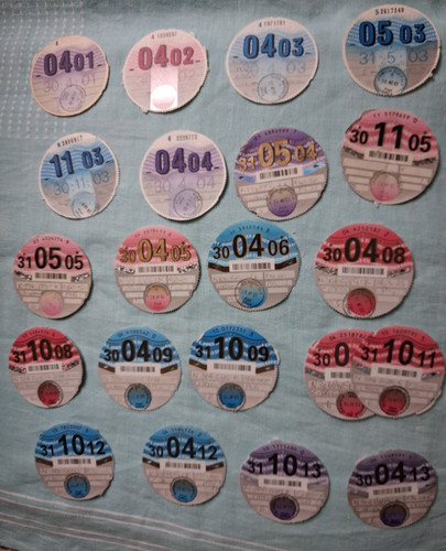 Job lot vehicle tax discs - lot, x