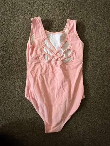 Girls pink dance leotard - girls,
