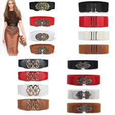 Women Ladies Wide Fashion Belt Women Black Cinch Waist Belt Elastic Stretch Gift