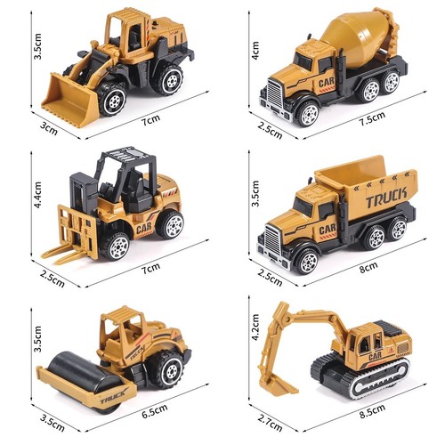 6pcs set toys for - boys, alloy