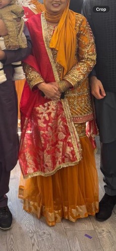 Mehndi orange and pink garara - mehndi,