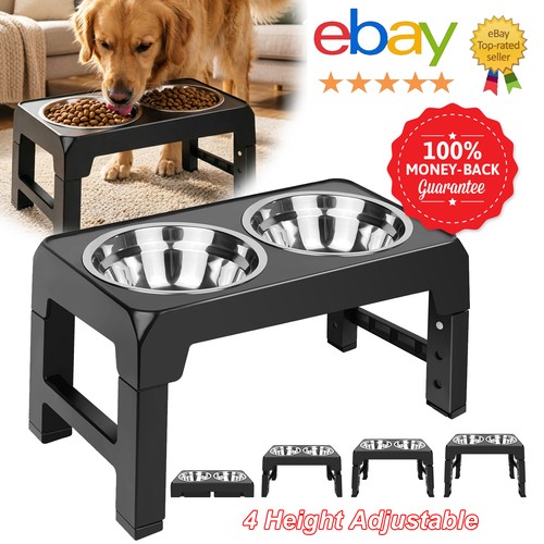 Raised dog bowls with slow - bowls,