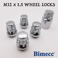 Locking Wheel Nuts M12x1.5 Closed Bimecc Chrome - Mazda MX-5 Mk1, Mk2, Mk3, Mk4