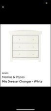 Mamas and papas Mia changing unit with 3 drawers. Great nursery storage.