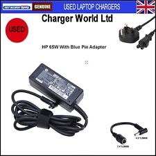 Original HP 65W Laptop Charger 18.5V - 3.5A  With a Blue Tip Adapter