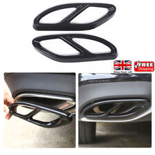 Black Exhaust Muffler Tips Tail Pipe Cover Trim For Mercedes Benz A/B/C/E Class