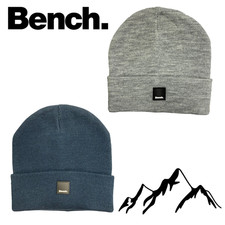 Bench Mens Beanie Hat Supernova One Size Warm Grey & Navy Xmas Gift Dad Son