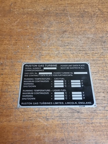 Vintage ruston gas turbine - gas,
