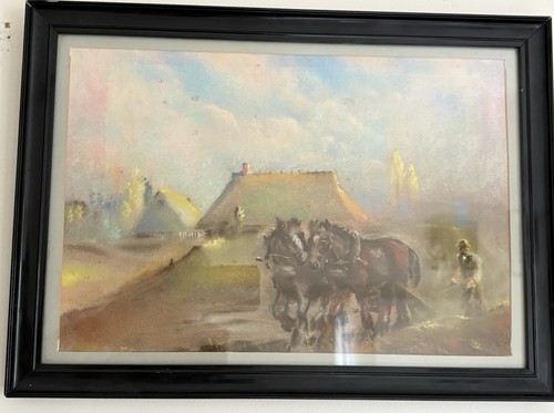Watercolour ploughing the - watercolour,