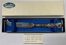 Queens Pattern Silver Handled Butter Cheese Knife Birmingham 1987 in box