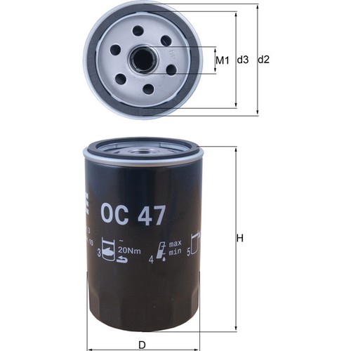 Oil filter fits alpina - filter, c2