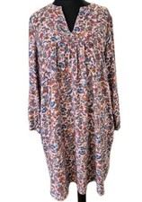 Joules Long Sleeve Floral Bird Print Smock Style Dress Uk 18 Autumn Winter Wear