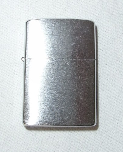Genuine brushed chrome - , zippo