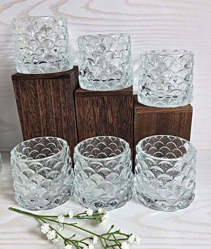 Set scalloped glass - of,