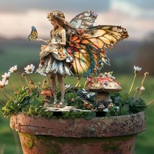 Acrylic Mushroom Fairy Garden Pole Welcome Sign Potted Plants Outdoor Decoration