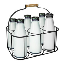 Metal 6 Milk Bottle Holder