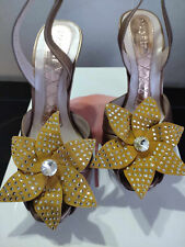 MAGRIT ladies shoes UK size 3, pewter and mustard colour, leather, New in box