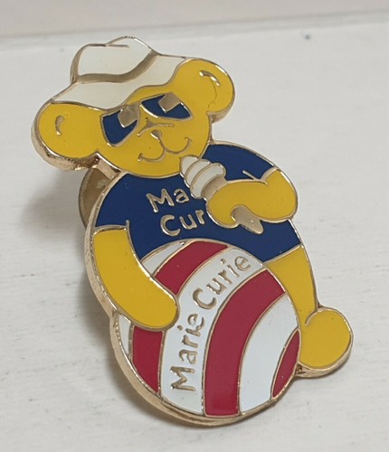 Marie curie charity bear - curie, pin