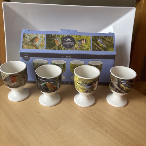 Leonardo egg cups with - egg, birds