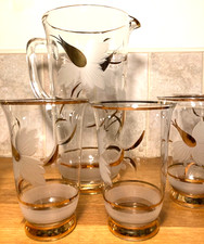 Vintage MCM Jug & 5 glasses