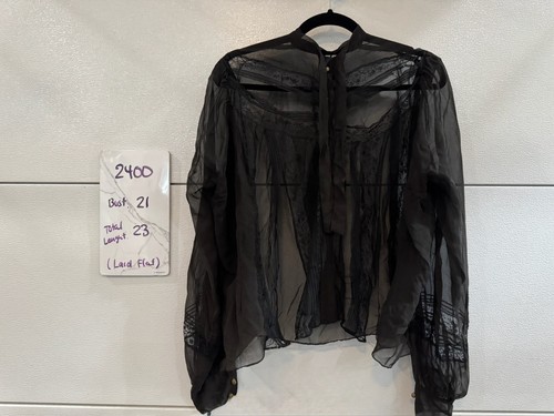 Antique edwardian black - black, sheer