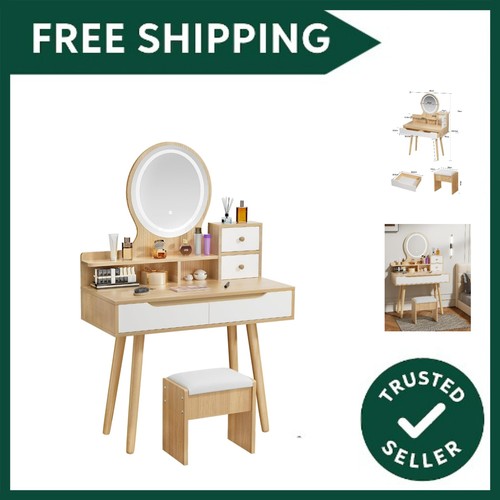 Dressing table with round - dressing,