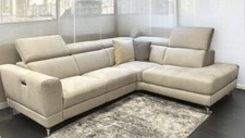 Natuzzi Tranquilita Beige Alcantara Reclining Corner Suite New  Stock 270x210cm