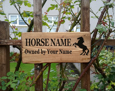 Personalised horse stable sign - horse,