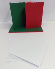 5" x 7" Scalloped Xmas Red &