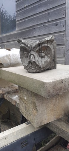 Old oak corbel - oak, corbel,