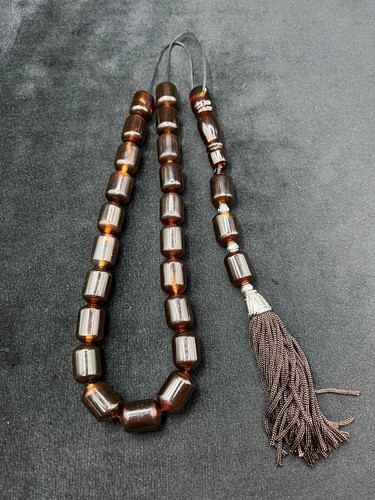 Amber worry beads - amber,