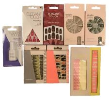 X6 Elegant Touch Pauls Boutique False Nail + Glue HUGE BUNDLE PB Nail Wraps File