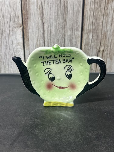 Vintage teapot tea bag holder - vintage,